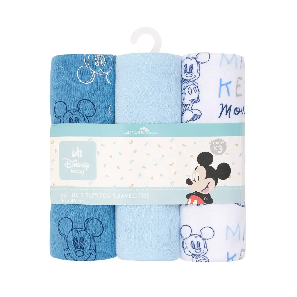 Bambino Tutitos Pañales Disney Mickey X 3 Unidades