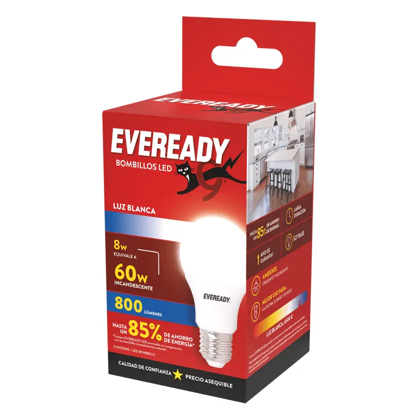 Eveready Ampolleta Led 8w 800 Lum
