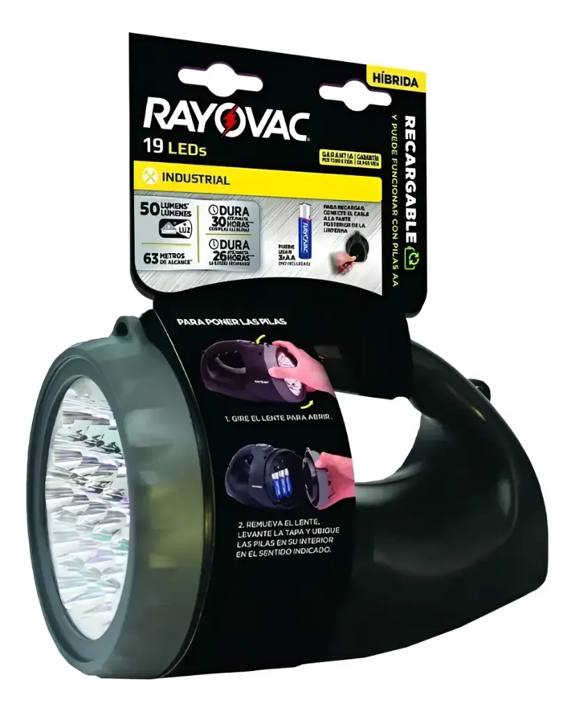 Rayovac Linterna 19 Led Recargable 