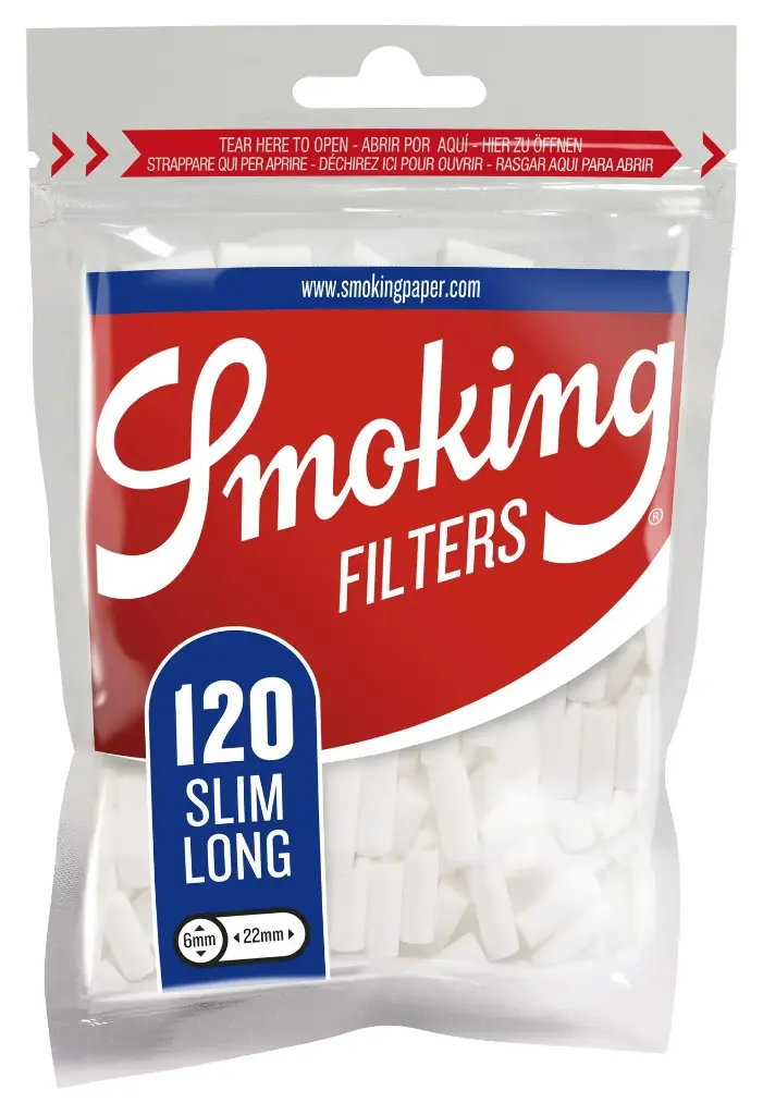 Smoking Filtro Slim Long Engomado x120 