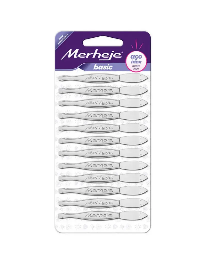 Merheje Pinza Acero Inoxidable Display x12 Unidades