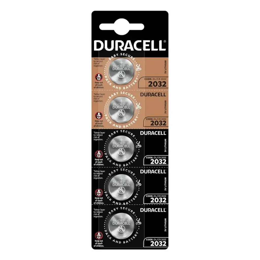 Duracell Pila Botón 2032 Tira x5 Unidades
