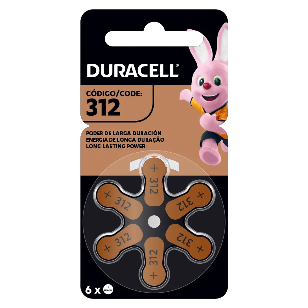 Duracell Pila Auditiva 312 X6UN