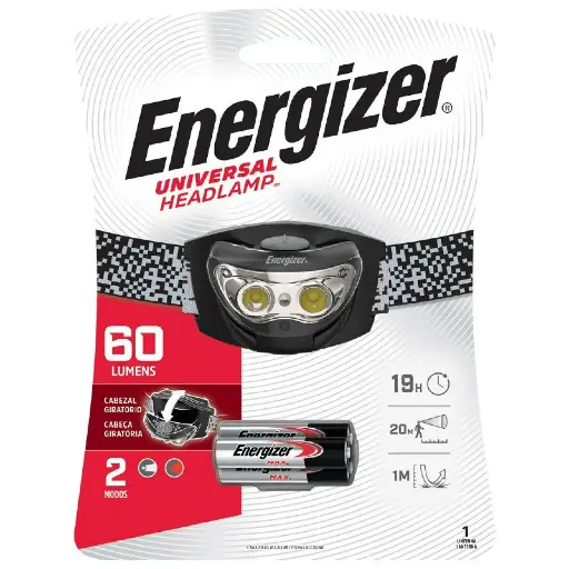 [CSC00794] Energizer Linterna Manos Libres 60 Lúmenes + 3 Pilas AAA