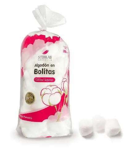 [CSC00806] Sterilab Algodón Motitas 100 unidades Bolsón Completo (36 unidades)