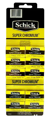 [CSC00214] Schick Super Chromium Hoja De Afeitar Cartón x10 Unidades