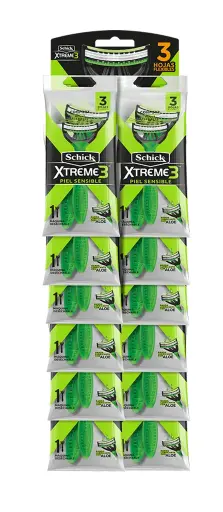 [CSC00220] Schick Xtreme 3 Hojas Piel Sensible Tira x12 Unidades